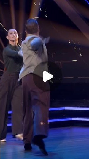Two dancers on the Dancing with the Stars stage
